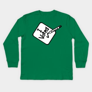 I Voted Sign with Marker Pen Kids Long Sleeve T-Shirt